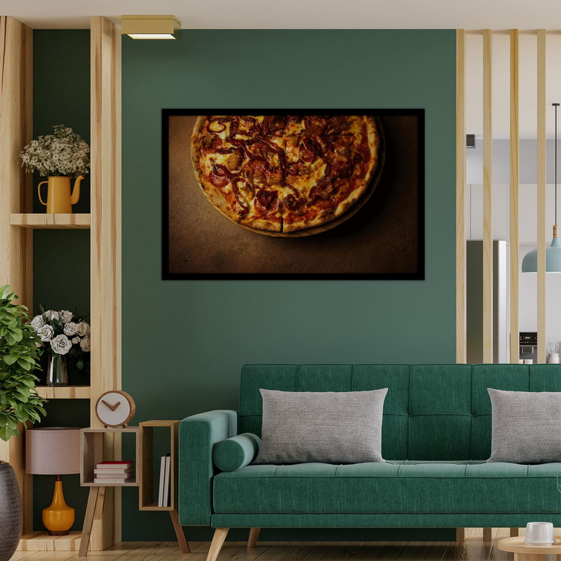 تابلو  نوری بکلیت طرح غذا و فست فود پیتزا مدل B-bu2591