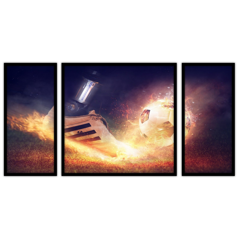 تابلو بکلیت طرح ورزشی و فوتبال مدل B-bu3229 مجموعه 3 عددی