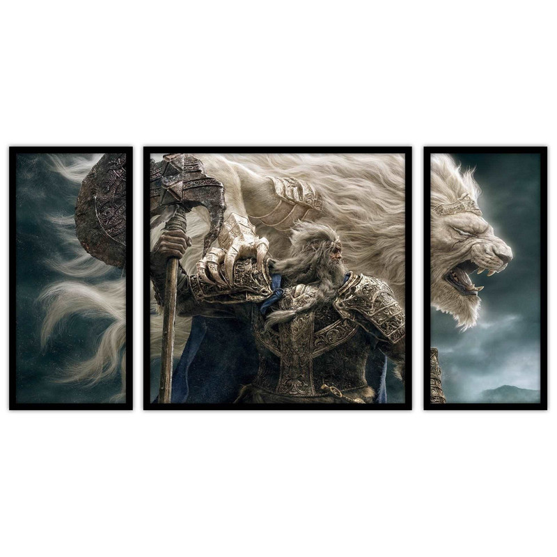 تابلو بکلیت طرح گیمینگ و گیم نت  بازی الدن رینگ مدل B-bu3261 مجموعه 3 عددی