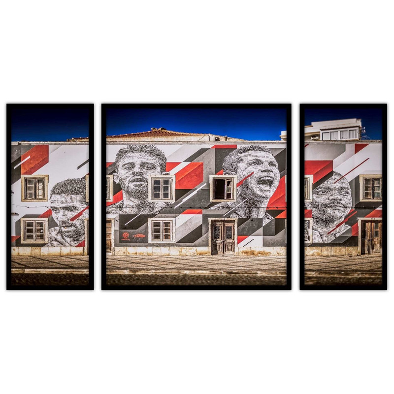 تابلو بکلیت طرح ورزشی و فوتبال رونالدو و تیم ملی پرتغال  مدل B-bu3264 مجموعه 3 عددی