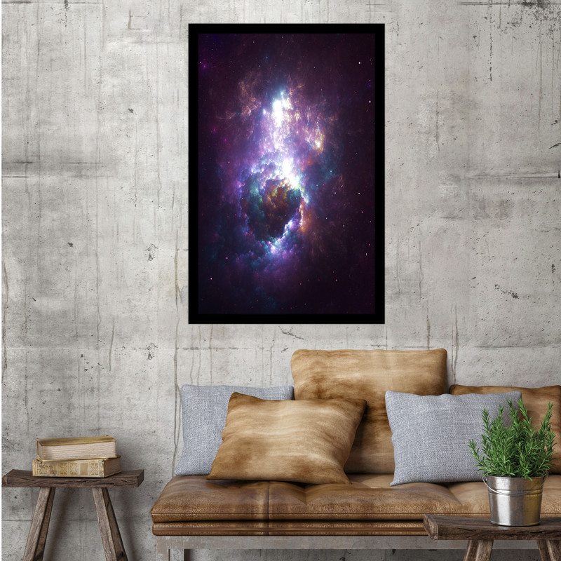 تابلو بکلیت طرح هنری کهکشان و ستارگان مدل B-bu1614