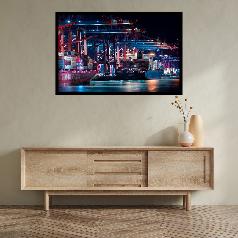 تابلو بکلیت طرح تجارت و بازرگانی بندر و کشتی  حمل و نقل دریایی مدل  B-bu2656