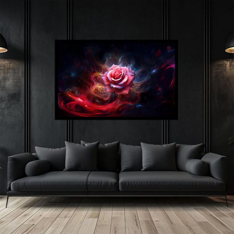 تابلو بکلیت طرح نقاشی و هنر دیجیتال  دکوراتیو گل مدل B-bu2941