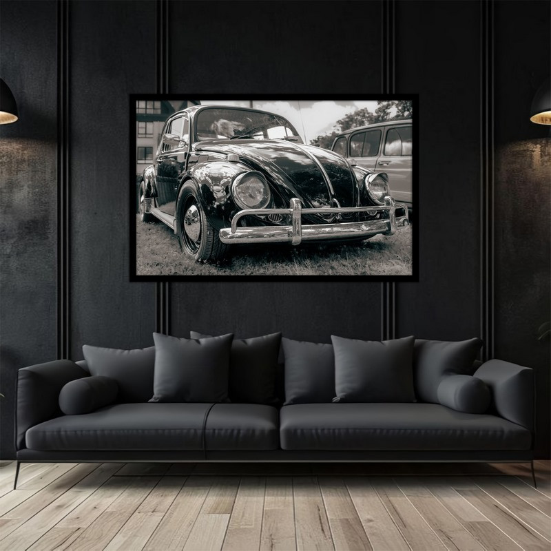 تابلو بکلیت طرح نوستالژی کلاسیک ماشین قدیمی  مدل B-bu2973