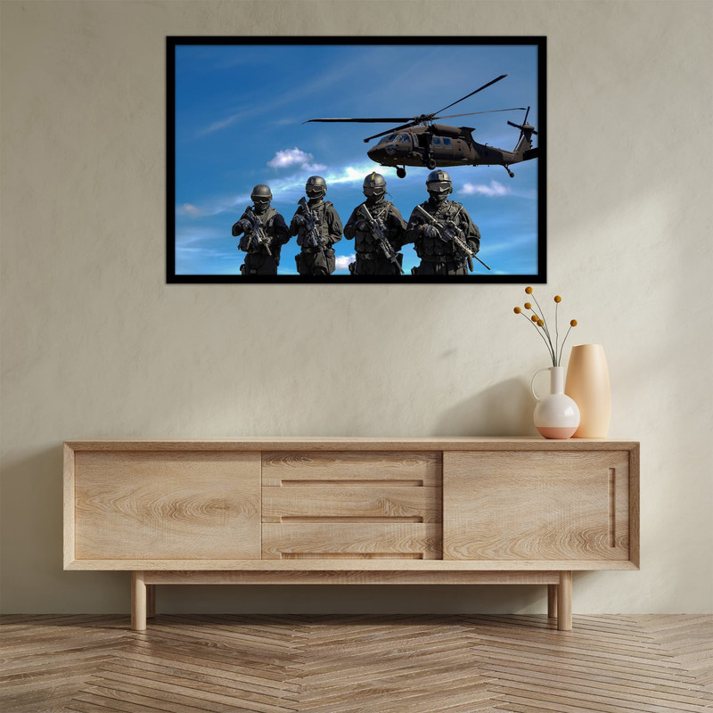 تابلو بکلیت طرح بالگرد و هلیکوپتر  پلیس و نیرو ویژه مدل  B-bu2691