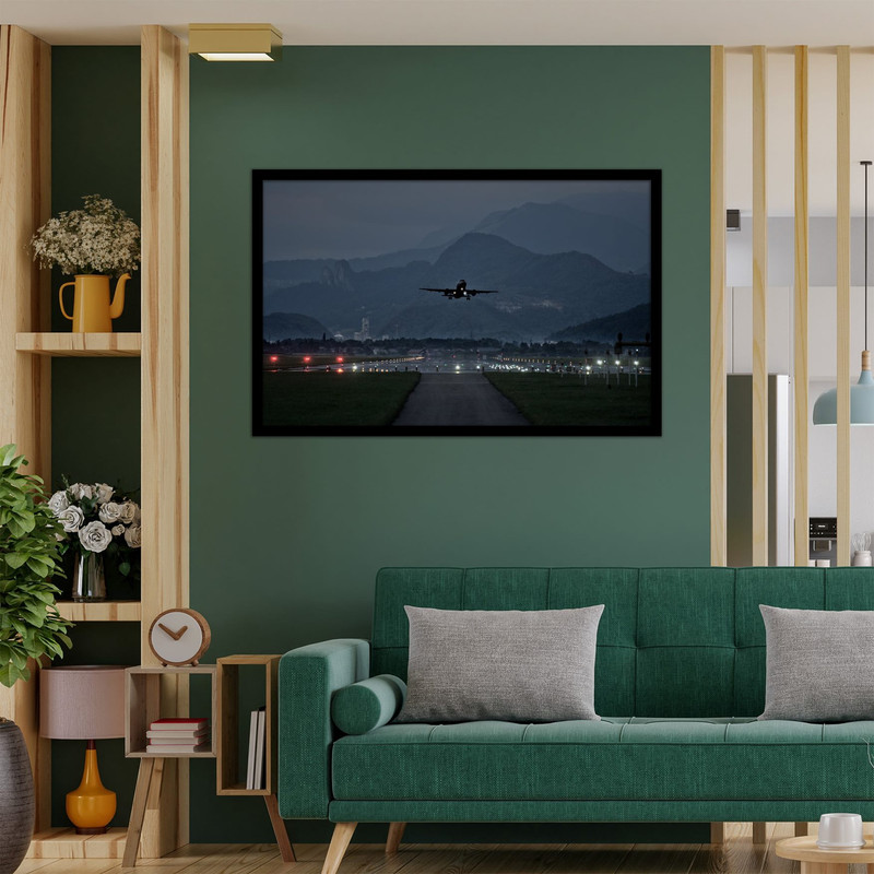 تابلو  نوری بکلیت طرح فرودگاه و هواپیما مدل B-bu2510