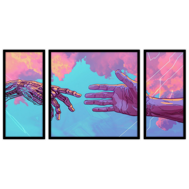 تابلو بکلیت طرح  فانتزی و کلاسیک دوستی مدل B-bu3426 مجموعه 3 عددی