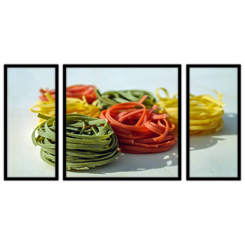 تابلو بکلیت طرح  رستورانی پاستا و فست فود مدل B-bu3427پ مجموعه 3 عددی