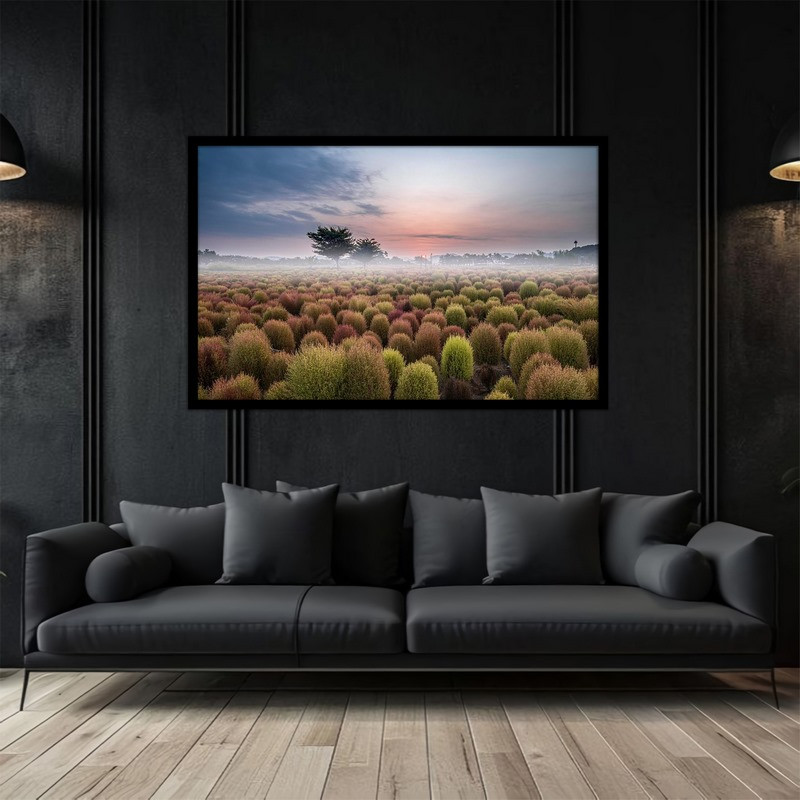 تابلو بکلیت طرح منظره طبیعت کویر و کاکتوس مدل B-bu5036