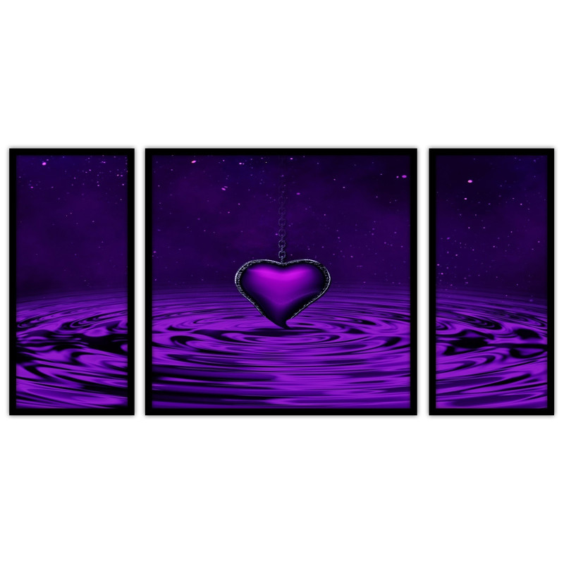 تابلو بکلیت طرح مدرن قلب مدل B-bu3554 مجموعه 3 عددی