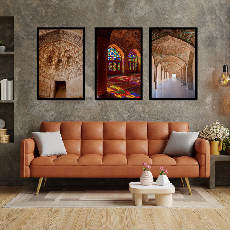 تابلو بکلیت طرح دکوراتیو سازه و بنای تاریخی مجموعه 3 عددی