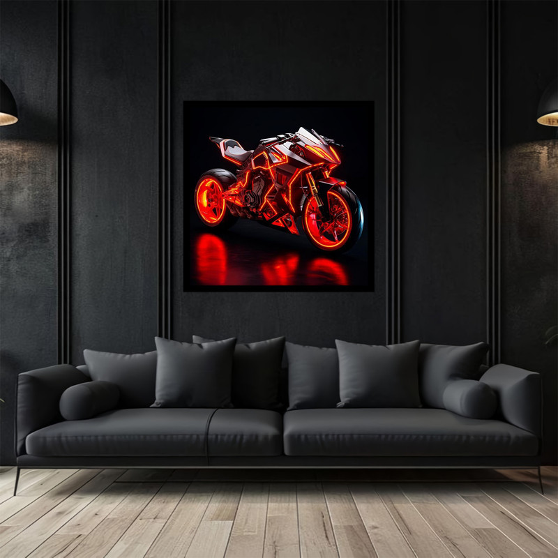 تابلو بکلیت طرح موتور سیکلت مدرن و لوکس مدل B-bu2853