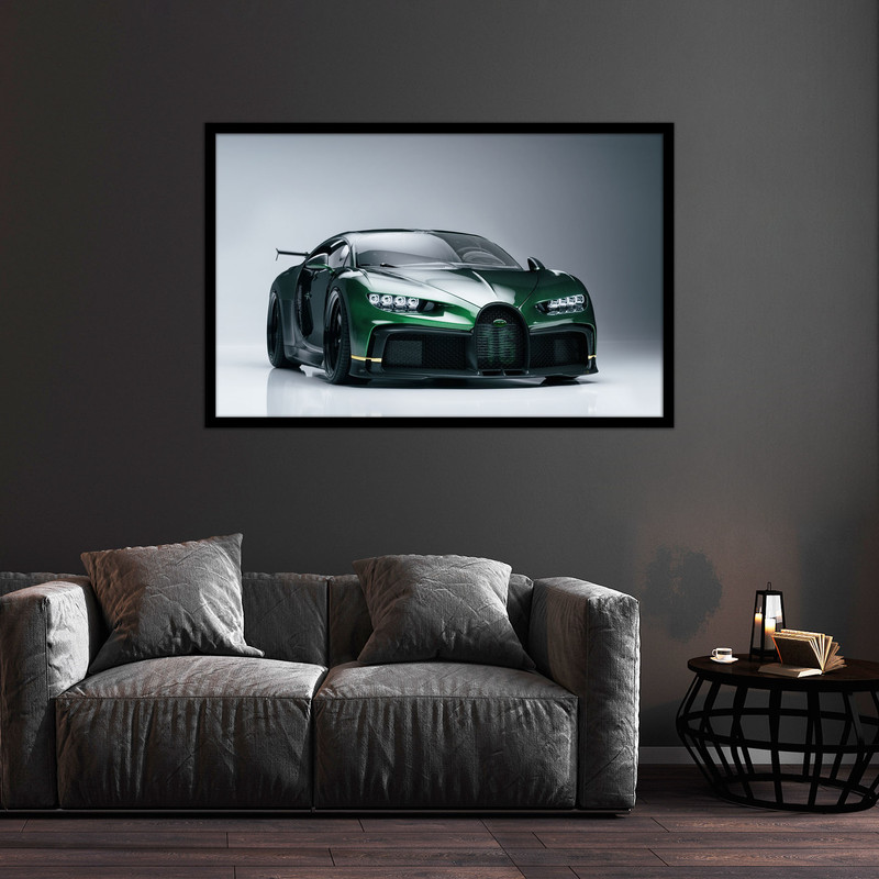 تابلو بکلیت طرح دکوراتیو ماشین بوگاتی مدل  B-bu2214