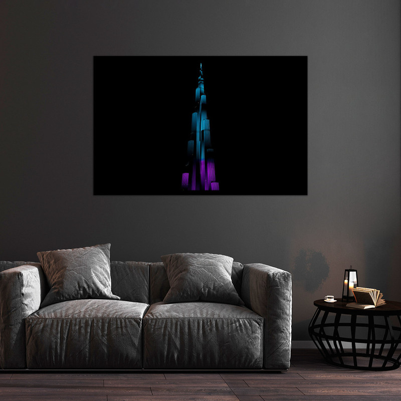 تابلو بکلیت طرح منظره شهری برج خلیفه مدل  B-bu2216