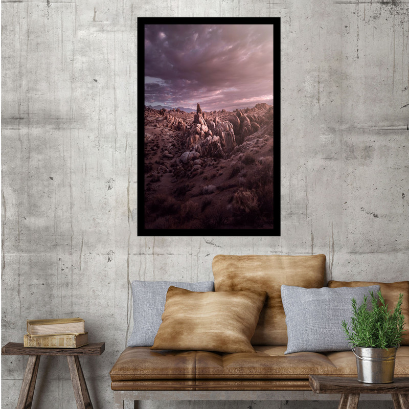 تابلو بکلیت طرح منظره طبیعت کوه و صخره مدل B-bu1603