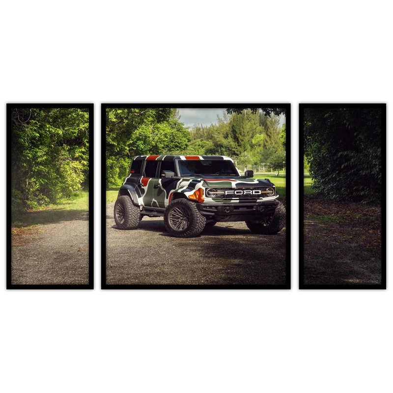 تابلو بکلیت طرح ماشین آفرود مدل B-bu3232 مجموعه 3 عددی