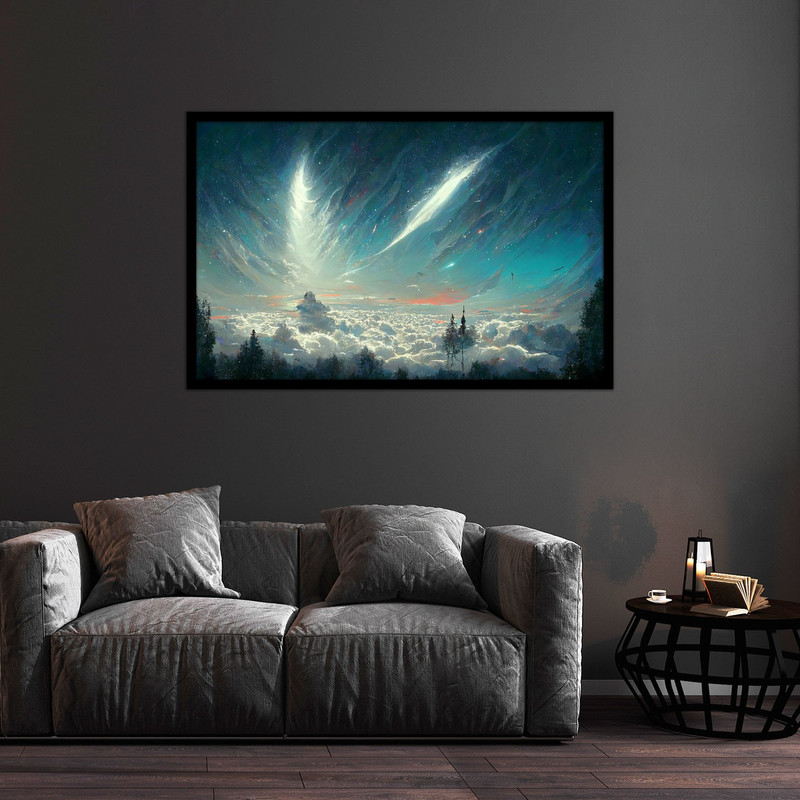 تابلو بکلیت طرح تصاویر هنری آسمان مدل B-bu1282