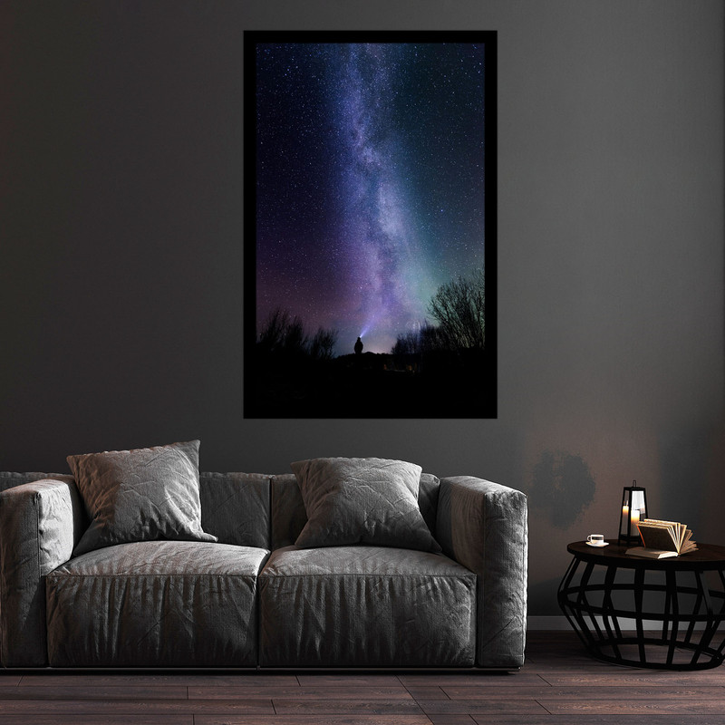 تابلو بکلیت طرح آسمان و کهکشان و ستاره ها مدل B-bu2096