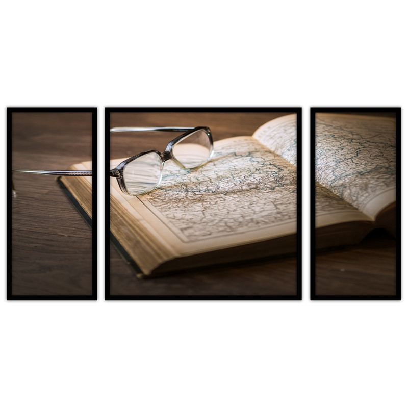 تابلو بکلیت طرح کتاب و مطالعه مدل B-bu3042 مجموعه 3 عددی