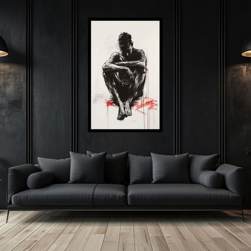 تابلو بکلیت طرح نقاشی و هنر دیجیتال حیوانات شیر مدل B-bu2840