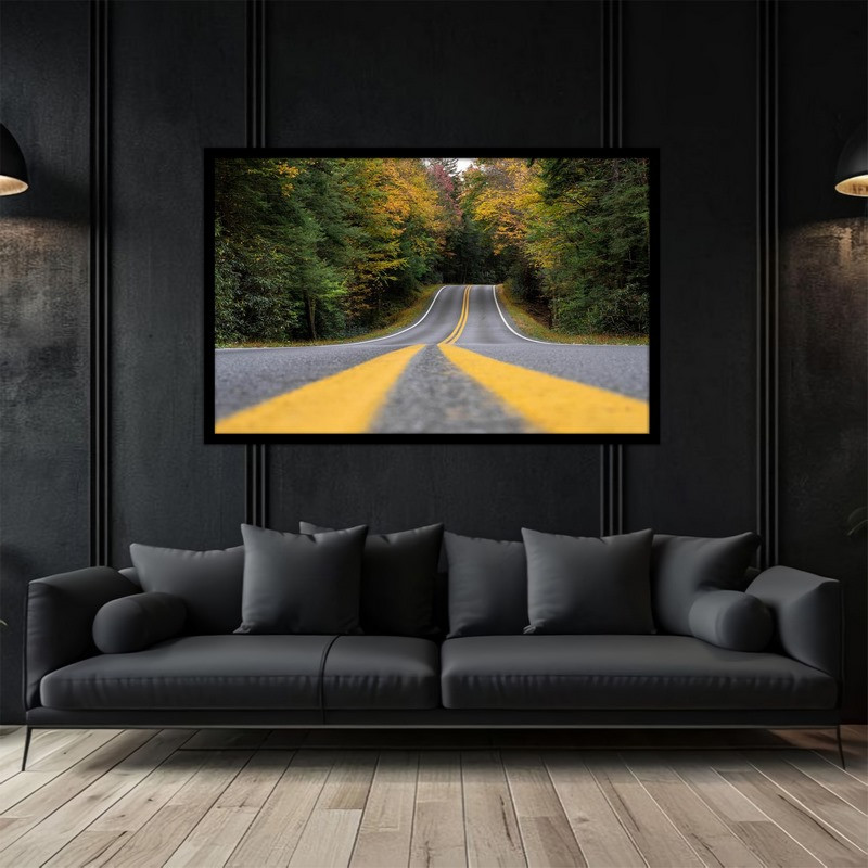 تابلو بکلیت طرح طبیعت و جاده جنگلی مدل B-bu5042