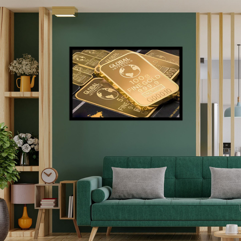 تابلو نوری بکلیت طرح شمش طلا مدل B-bu2718