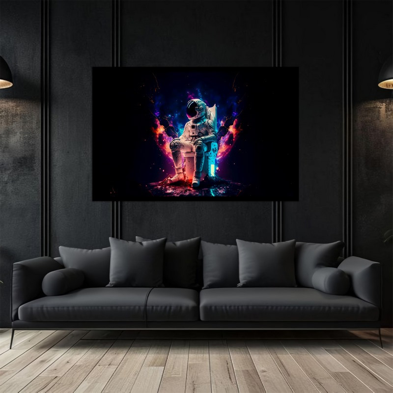 تابلو بکلیت طرح نقاشی و هنر دیجیتال فضا نورد مدل B-bu2863