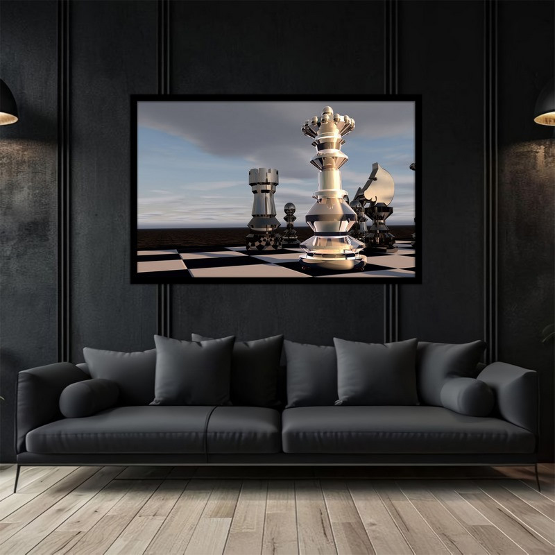 تابلو بکلیت طرح دکوراتیو مهره شطرنج مدل B-bu2961