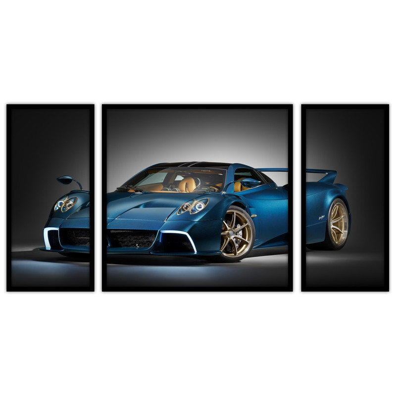 تابلو بکلیت طرح  ماشین مدرن و اسپرت مدل B-bu3349مجموعه 3 عددی