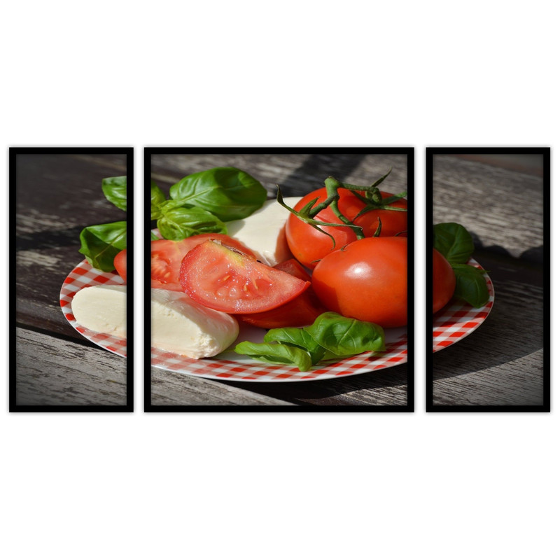 تابلو بکلیت طرح نوستالژِی و کلاسیک نون پنیر سبزی مدل B-bu3437 مجموعه 3 عددی