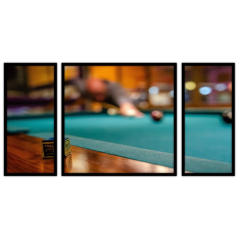 تابلو بکلیت طرح  میز بیلیارد مدل B-bu3159 مجموعه 3 عددی