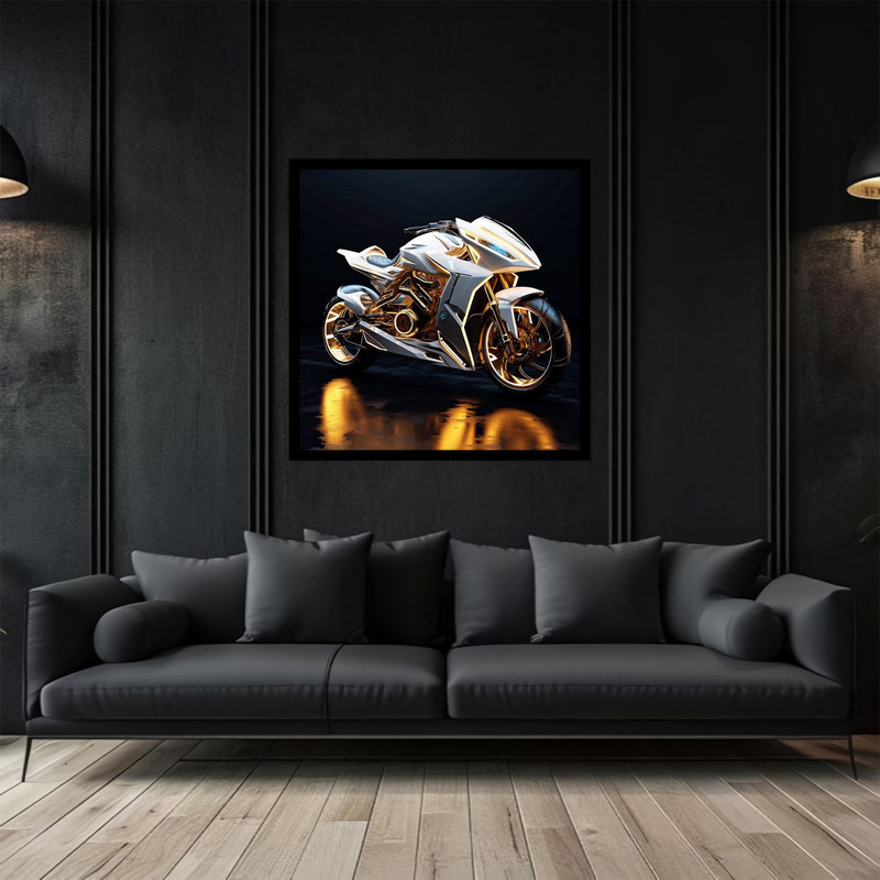 تابلو بکلیت طرح موتورسیکلت فانتزی و مدرن مدل B-bu2838