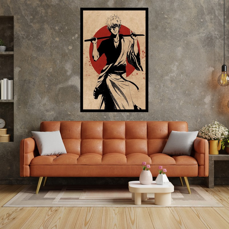 تابلو بکلیت طرح سامورایی انیمه   مدل B-bu5210