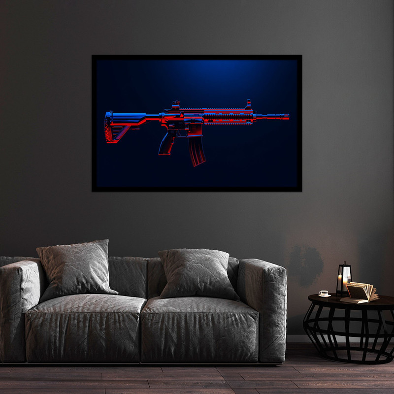 تابلو بکلیت طرح گیمینگ و گیمنت تفنگ مدل B-bu1281