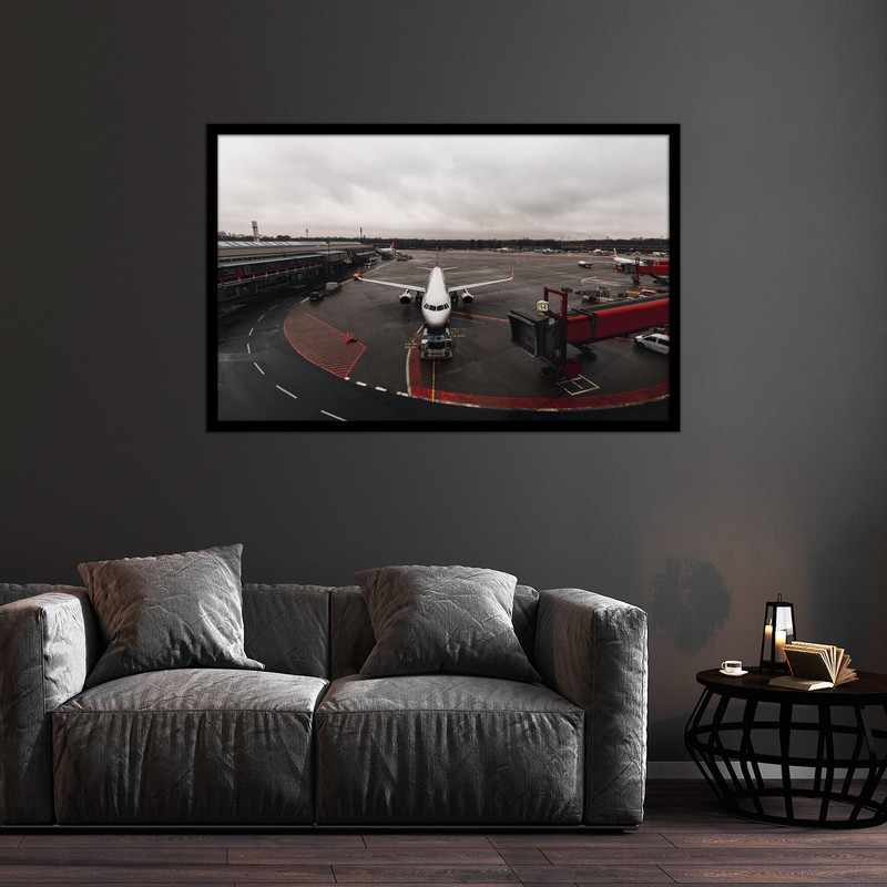 تابلو بکلیت طرح فرودگاه و هواپیما مدل B-bu2508