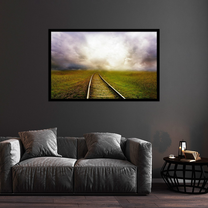 تابلو بکلیت طرح طبیعت و ریل قطار مدل  B-bu2525