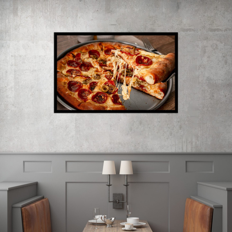 تابلو بکلیت طرح غذا و فست فود  پیتزا مدل B-bu2599