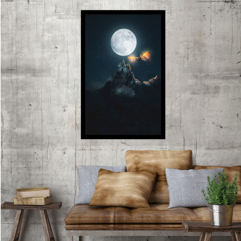 تابلو بکلیت طرح اژدها و قلعه مدل B-bu1532