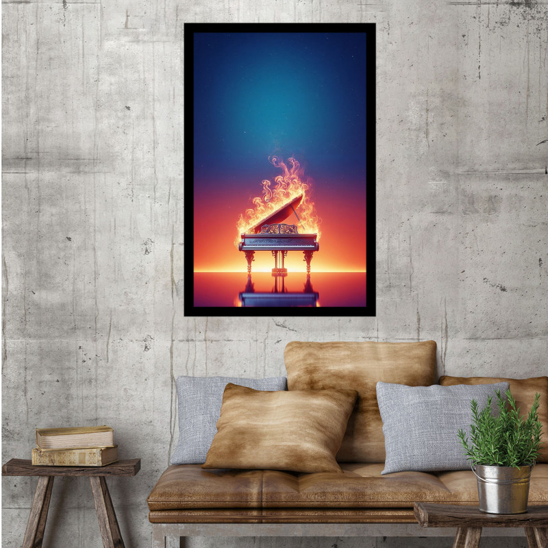 تابلو بکلیت طرح فانتزی پیانو مدل B-bu1632
