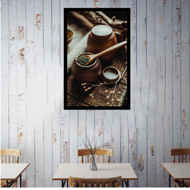 تابلو بکلیت طرح هنری کلاسیک چایی و قوری مدل B-bu1638