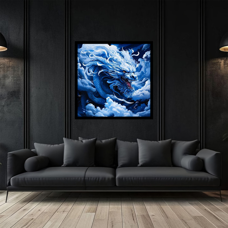 تابلو بکلیت طرح نقاشی و هنری دیجیتال  اژدها مدل B-bu2781