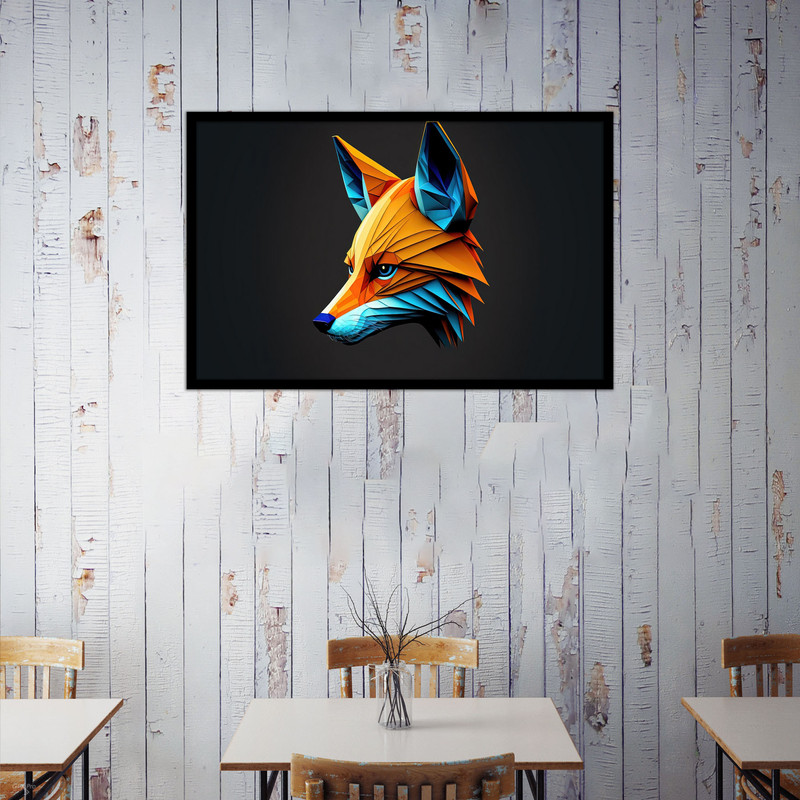 تابلو بکلیت طرح هنری مدرن  حیوانات و روباه مدل B-bu1221