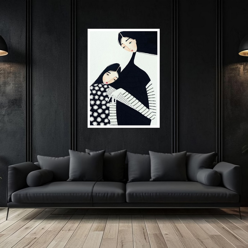 تابلو بکلیت طرح نقاشی مینیمال دکوری هنری و مدرن مدل W-bu5382