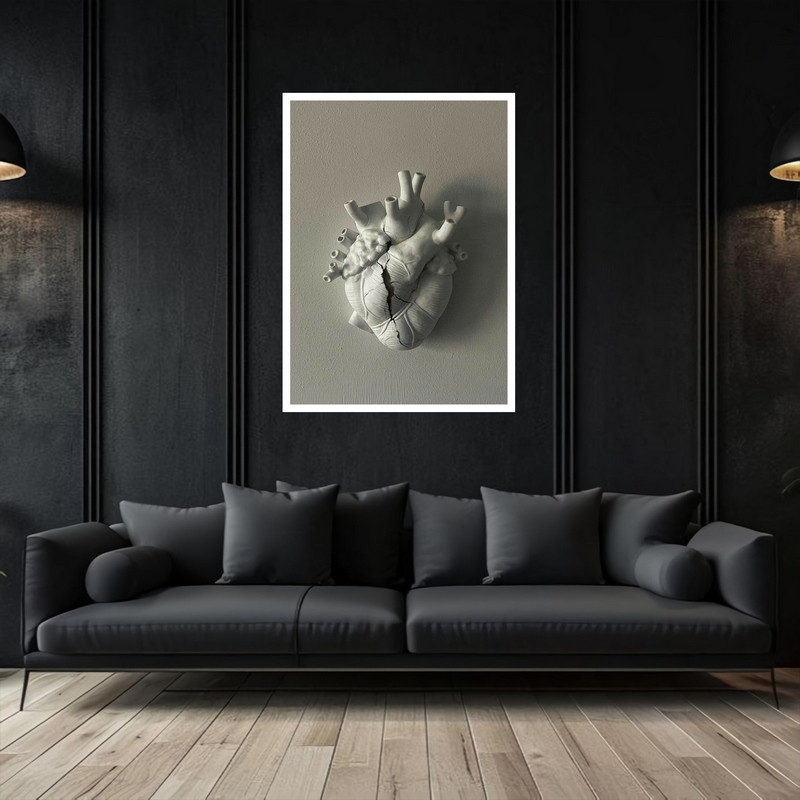 تابلو بکلیت طرح دکوری هنری و مدرن قلب مدل W-bu5385