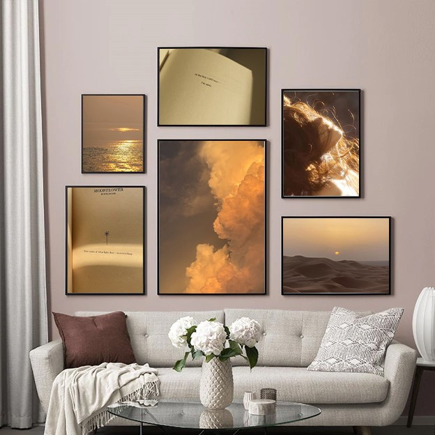 تابلو بکلیت طرح دکوری و مدرن منظره کلاسیک مدل B-bu3789 مجموعه 6 عددی