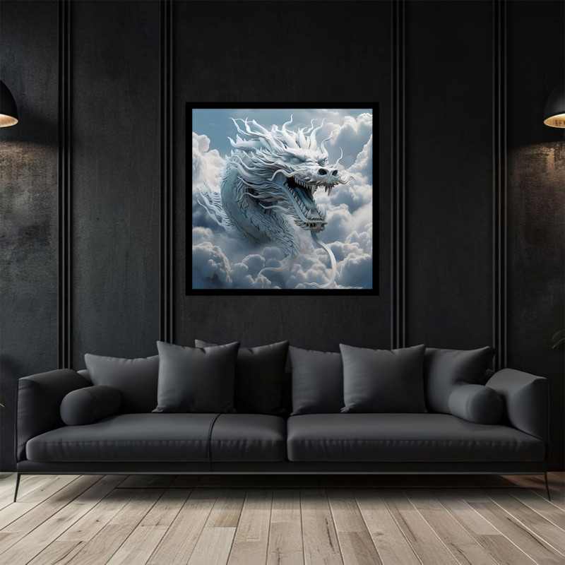 تابلو بکلیت طرح تصویر و نقاشی دیجیتال اژدها مدل B-bu2752