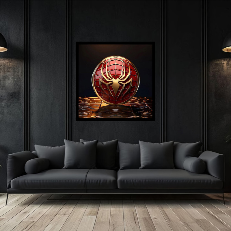 تابلو بکلیت طرح اکشن هنر دیجیتال لوگو و پوستر مرد عنکبوتی مدل B-bu2768