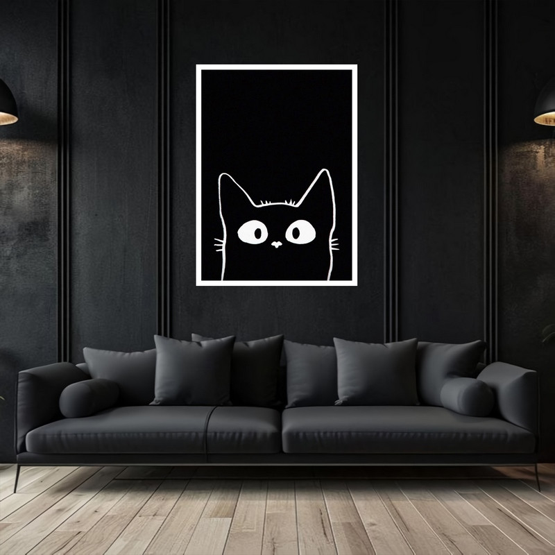 تابلو بکلیت طرح فانتزی گربه دکوری هنری و مدرن مدل W-bu5336