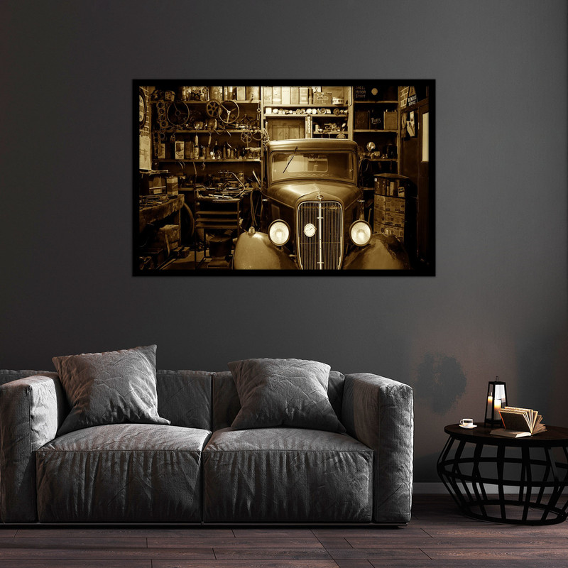 تابلو بکلیت طرح نوستالژی ماشین قدیمی مدل B-bu1089