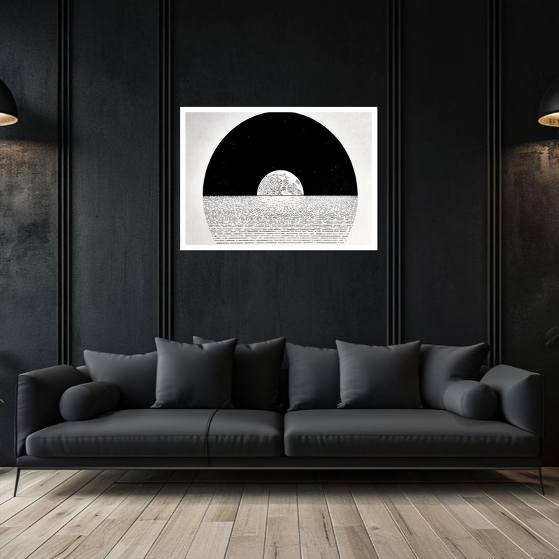 تابلو بکلیت طرح مینیمال و نقاشی دکوری هنری و مدرن مدل W-bu5419